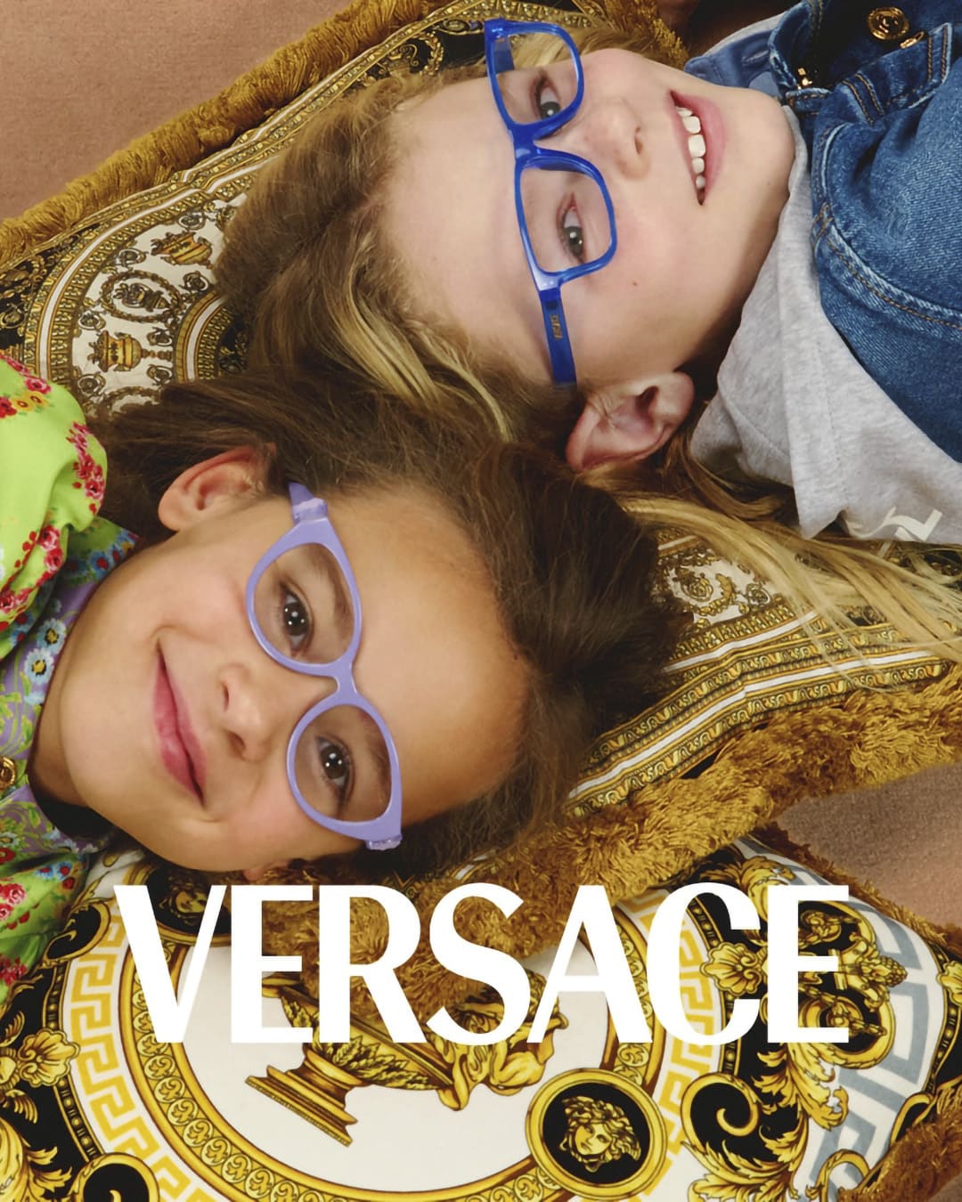 Occhiali da vista per bambini Versace con montatura resistente e stile iconico