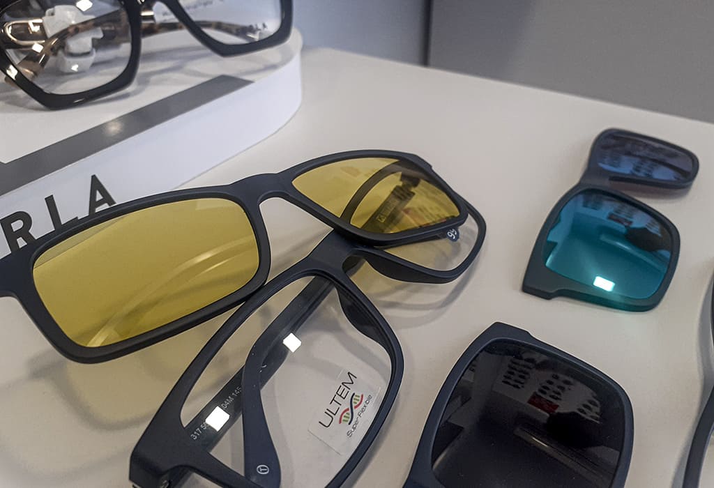 Occhiali da vista con clip-on solare polarizzato